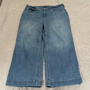 J. Crew Factory Wide-Leg Jeans in Light Blue Wash